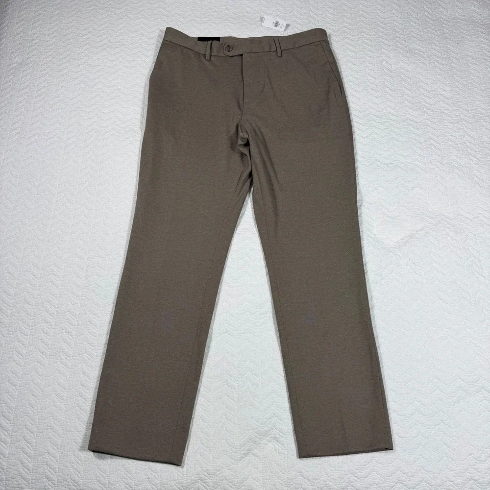 Banana Republic‎ Tailored Fit Mens Dress Pants 33x32 (34x29.5) Tapered Leg Taupe